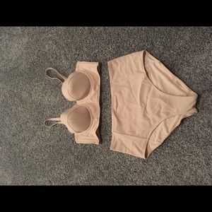 ASOS high waisted blush swim suit. Never worn